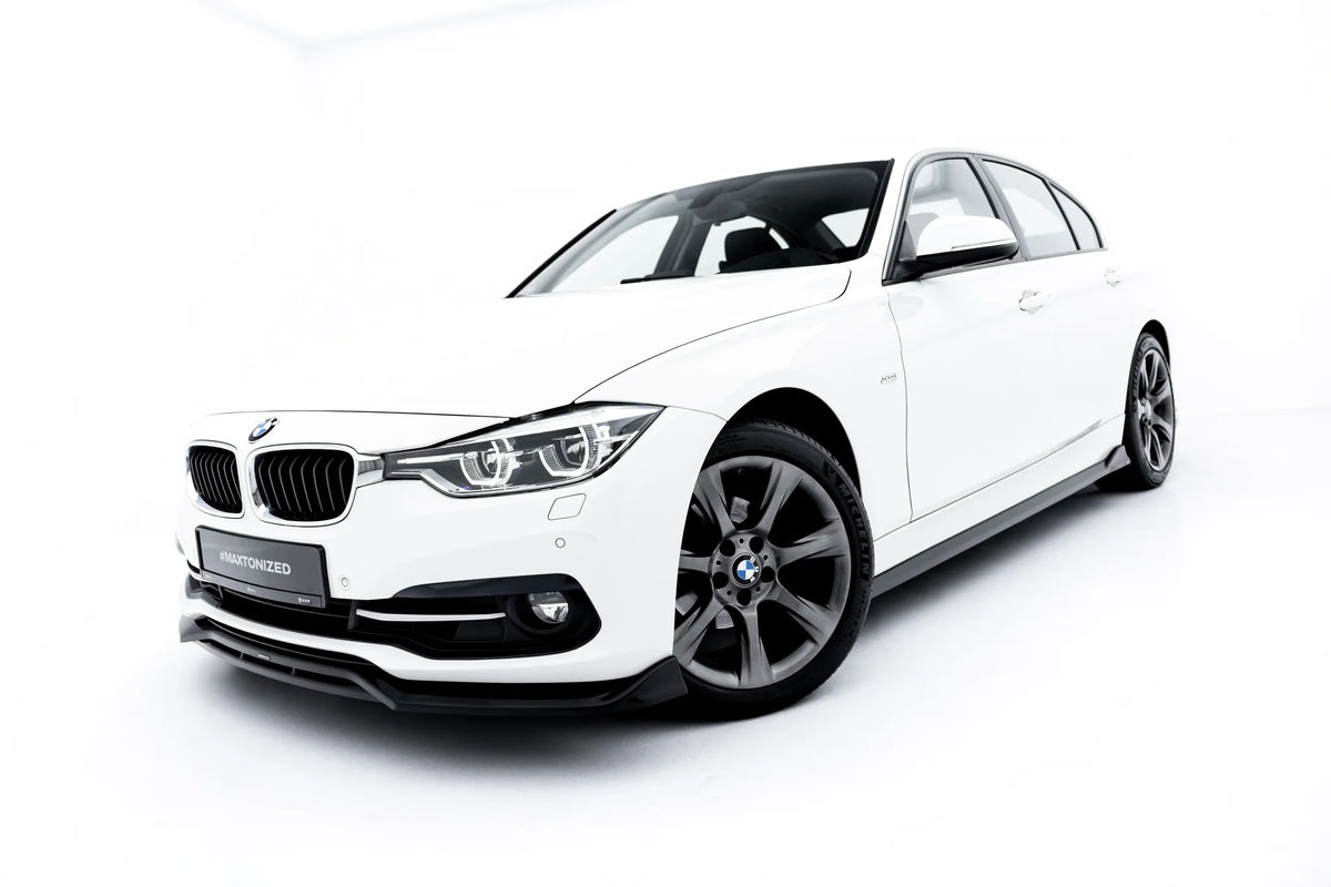 Frontsplitter i blank sort ABS til BMW 3-serie F30 Sportline Sedan