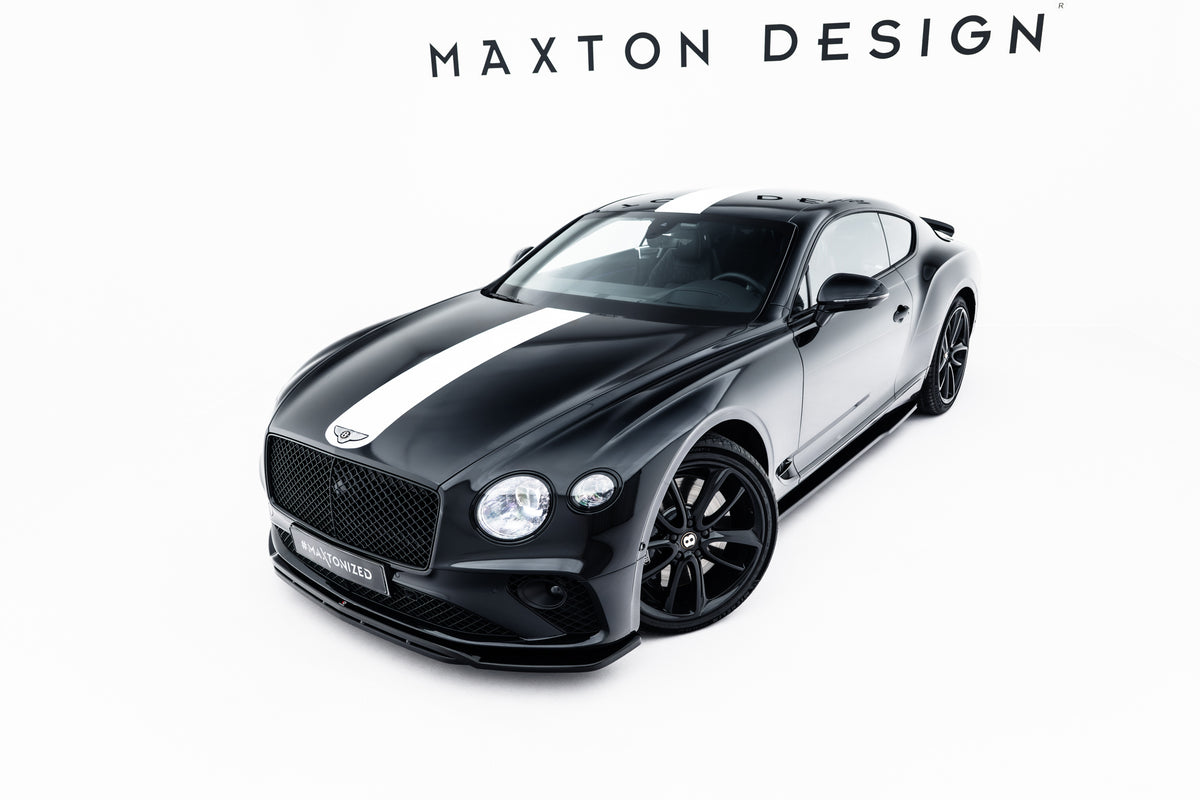 Frontsplitter montert på fronten av Bentley Continental GT Coupe Mk3