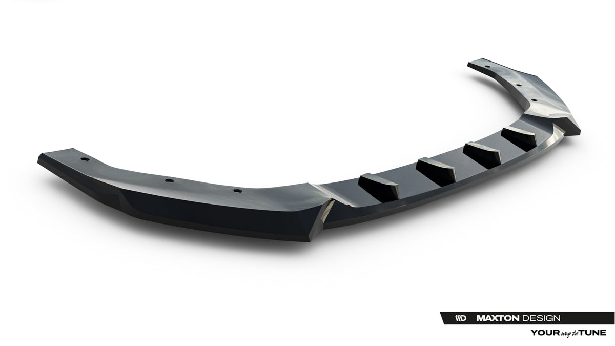 Detalj av frontsplitter Ford Transit Custom MSRT Mk2 i slitesterk ABS-plast