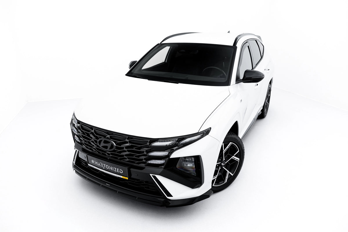 Frontsplitter i ABS-plast for Hyundai Tucson N-Line Mk4 Facelift fra siden