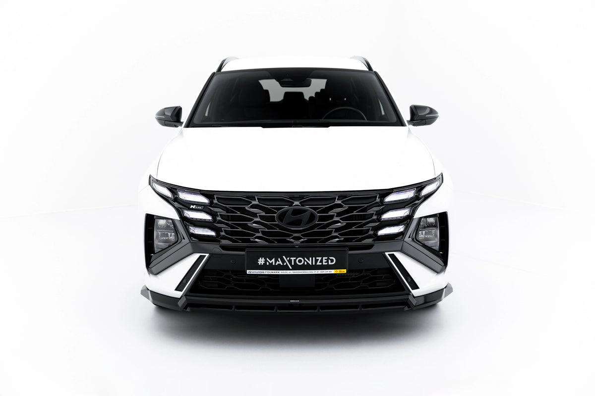 Frontsplitter montert på Hyundai Tucson N-Line Mk4 Facelift sett forfra