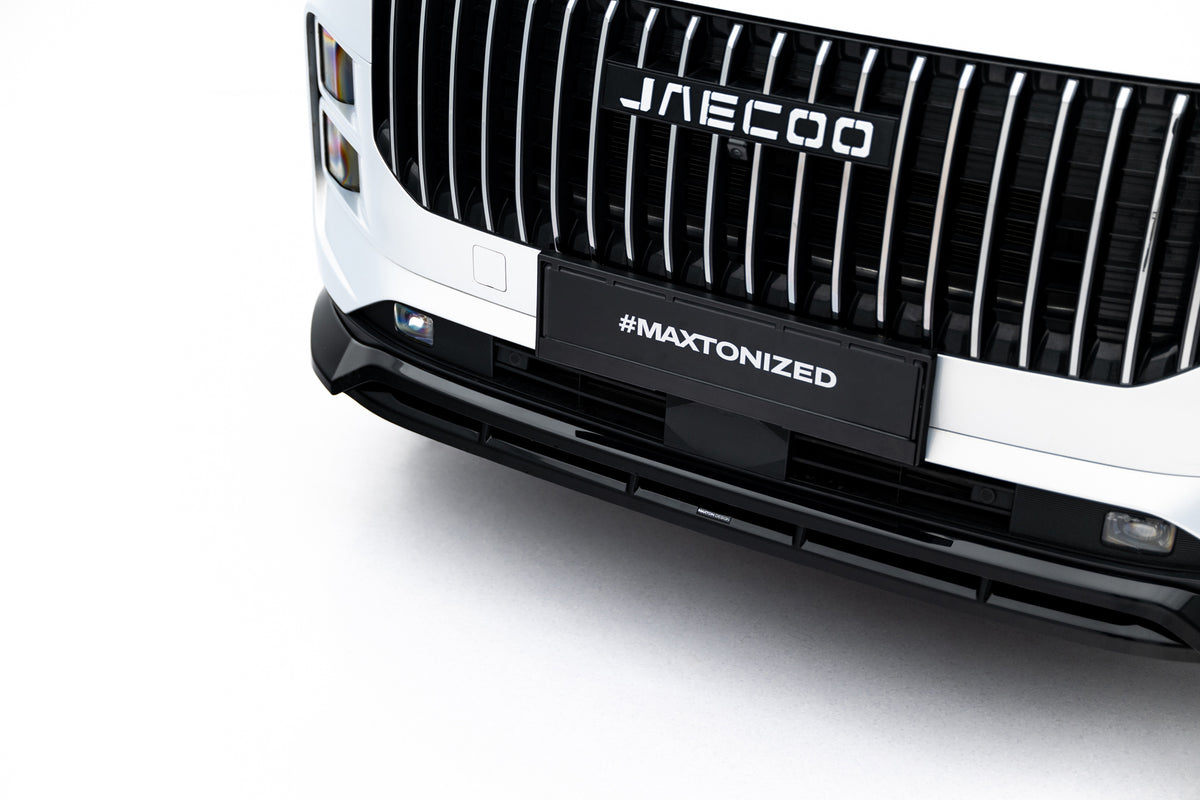 Detaljbilde av kant på frontsplitter for Jaecoo 7 Mk1