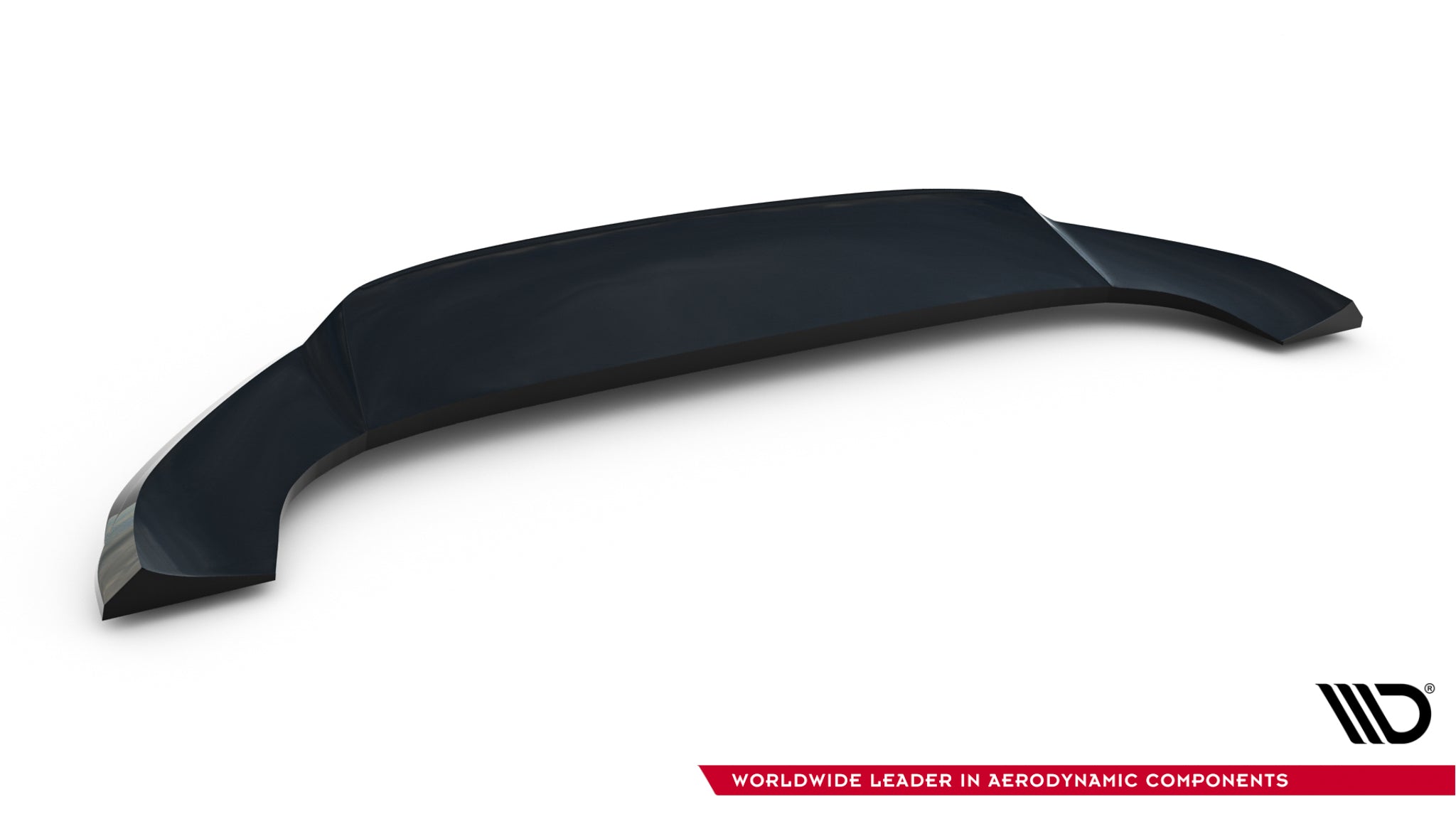 Frontleppe til Mercedes Gls AMG-Line X167 Facelift, sort og glanset med markerte kanter, sett skrått ovenfra.