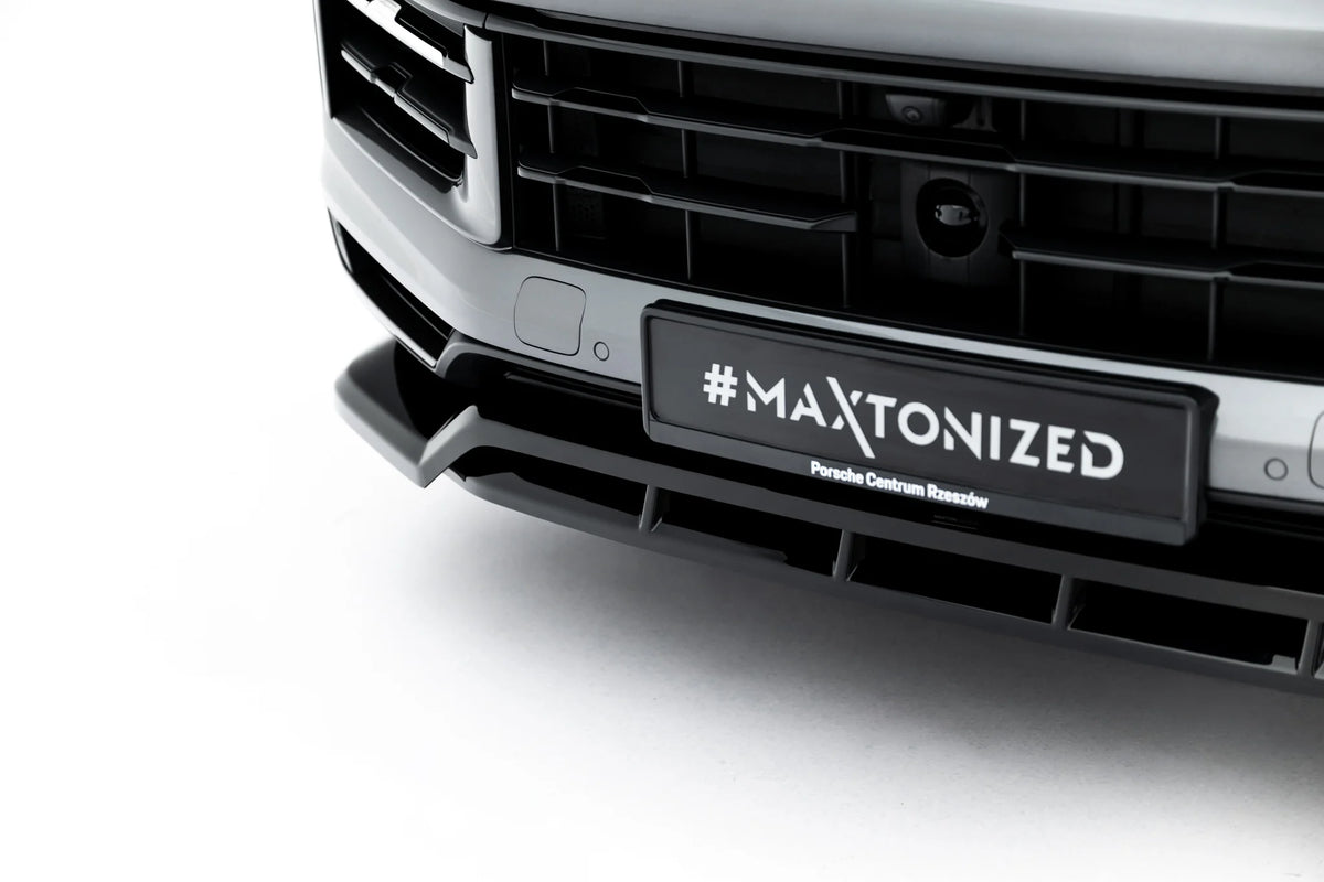 Sidevisning av frontsplitter på Porsche Cayenne Coupe Mk3 Facelift