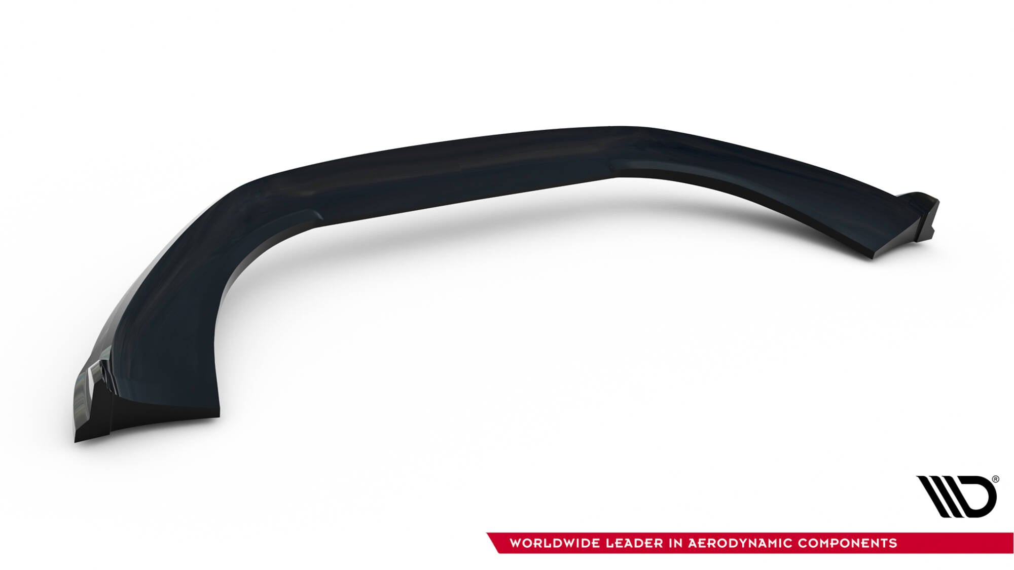 Front lip til Porsche Macan GTs MK1 Facelift 2 i sort blank plast med aerodynamiske kanter.