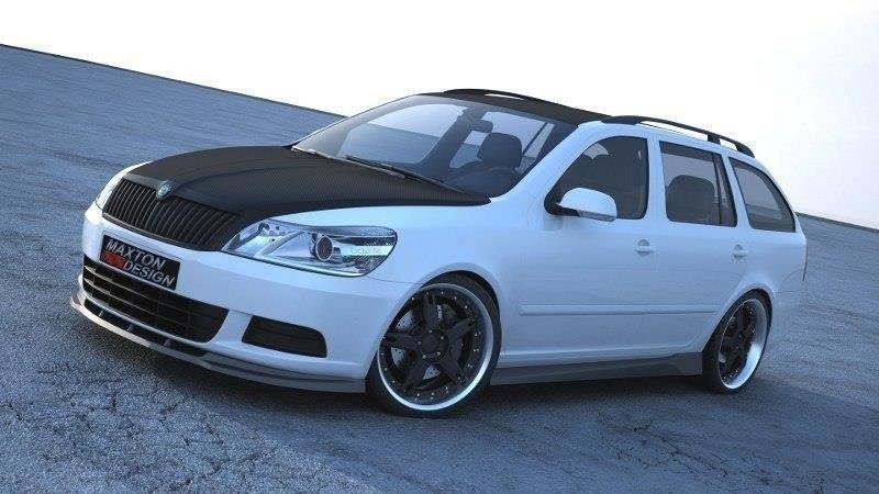 Frontspoiler Skoda Octavia 2 Facelift Model Standard Bumper detaljbilde av profilen