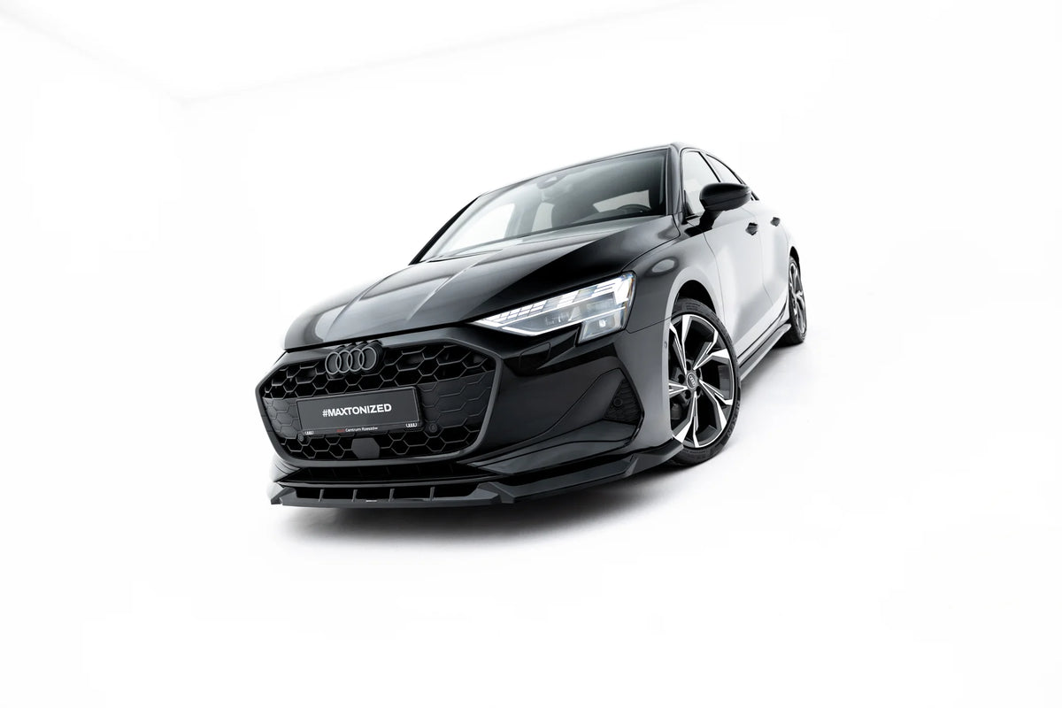 Frontsplitter V.1 til Audi A3 Sedan 8Y Facelift i Gloss Black