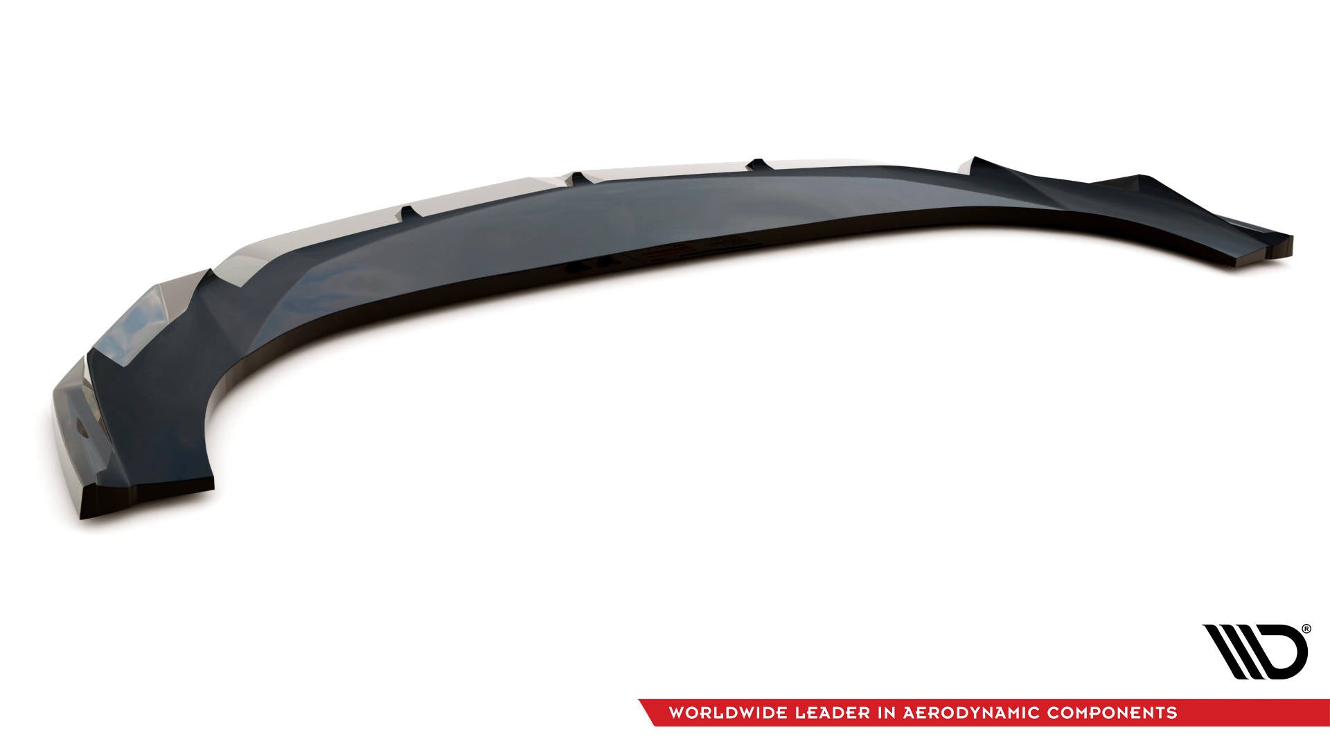 Front lip Lamborghini Urus MK1 V.1 sort plastspoiler med aerodynamiske vinkler, skrå vinkel.