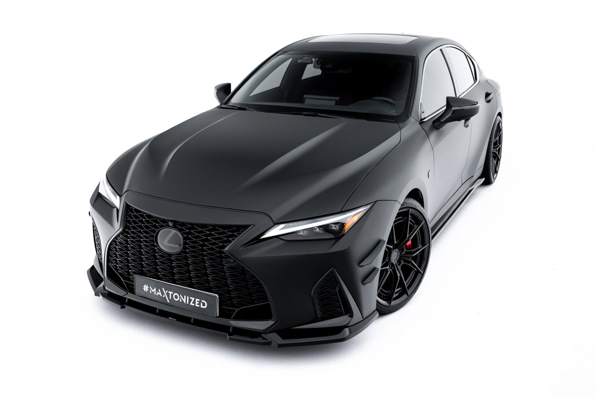 Frontsplitter Lexus IS 500 (XE30) montert på front med senket profil