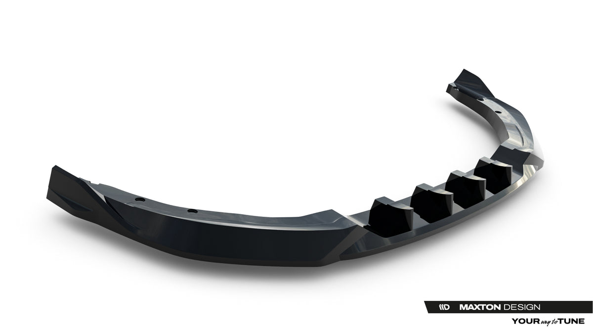 Frontsplitter MG 3 Mk1 i ABS Gloss Black sett skrått forfra