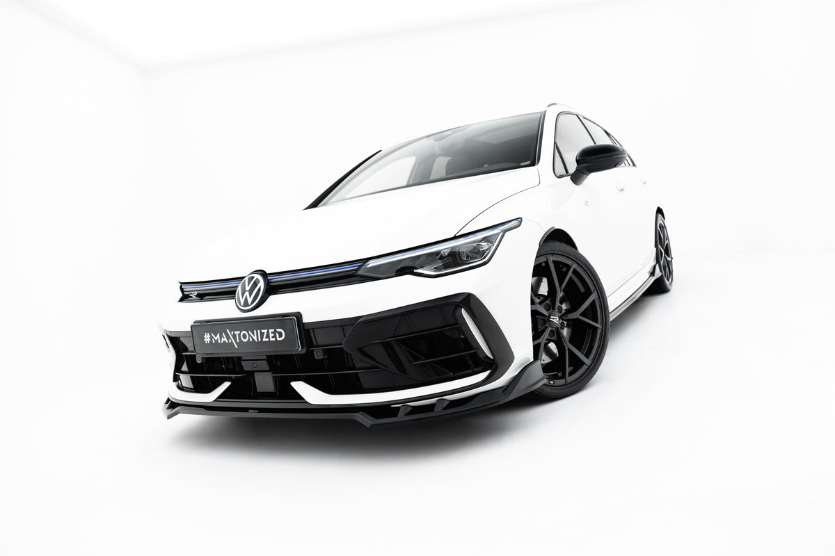 Frontsplitter i blank sort til Volkswagen Golf R Variant Mk8 Facelift