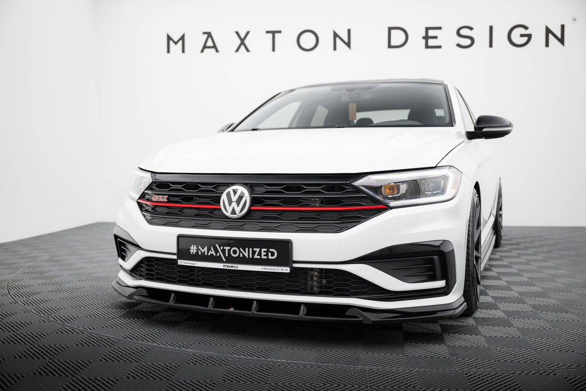 Frontsplitter V.1 i blank sort ABS til Volkswagen Jetta GLI Mk7