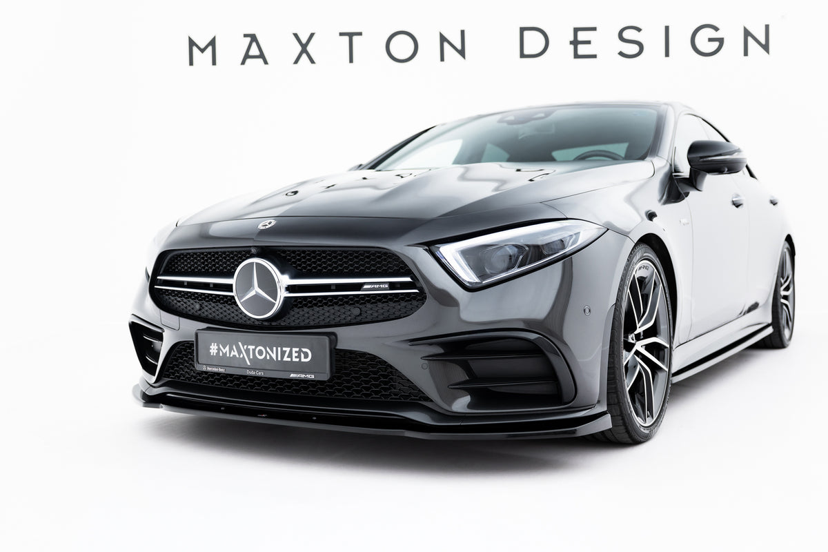 Frontsplitter V.2 i Gloss Black til Mercedes-AMG CLS 53 C257 sett forfra
