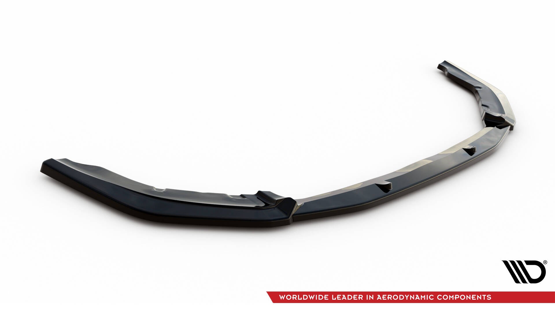 Front splitter til Suzuki Vitara S MK2 V.2 i svart plast med aerodynamisk design og markerte kanter.