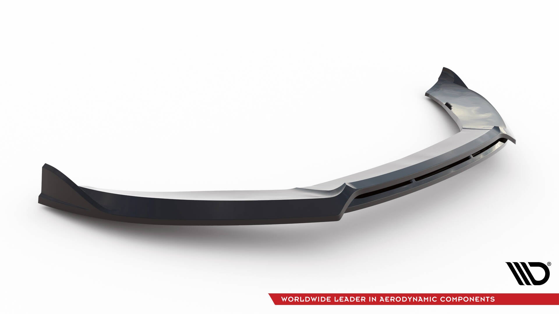Front splitter for Audi S4 / A4 S-Line B8 V.3 med oppoverbøyde kanter og aerodynamisk design.