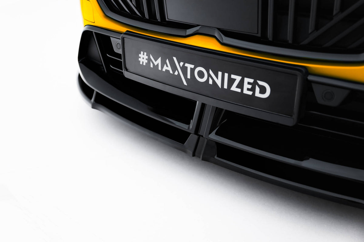 Gloss Black frontsplitter montert på BMW 1 M-Pack F70