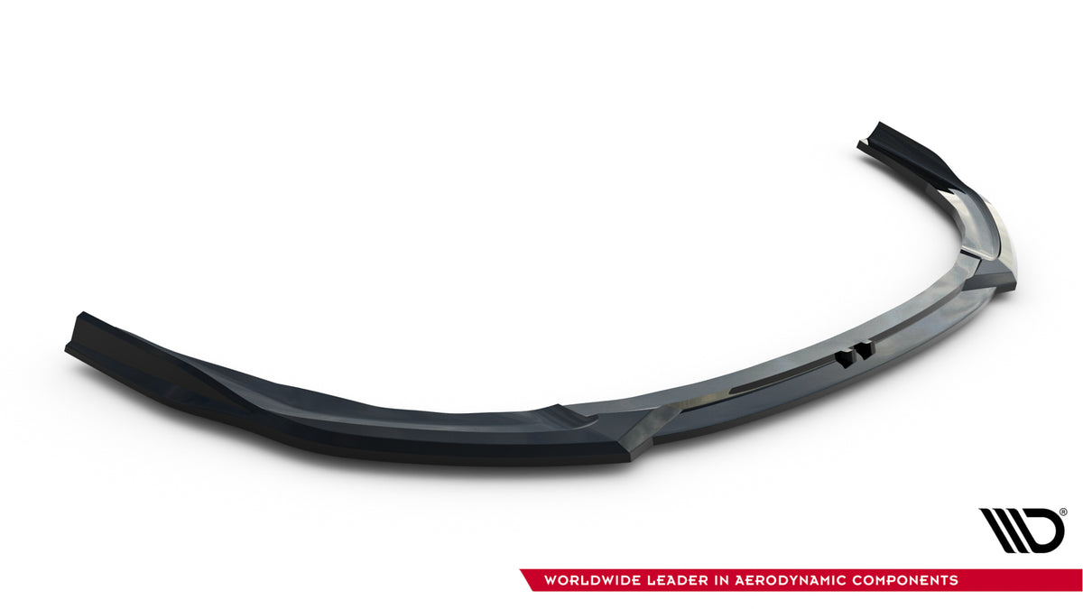 Blank sort frontsplitter til BMW M135i F70 sett fra siden