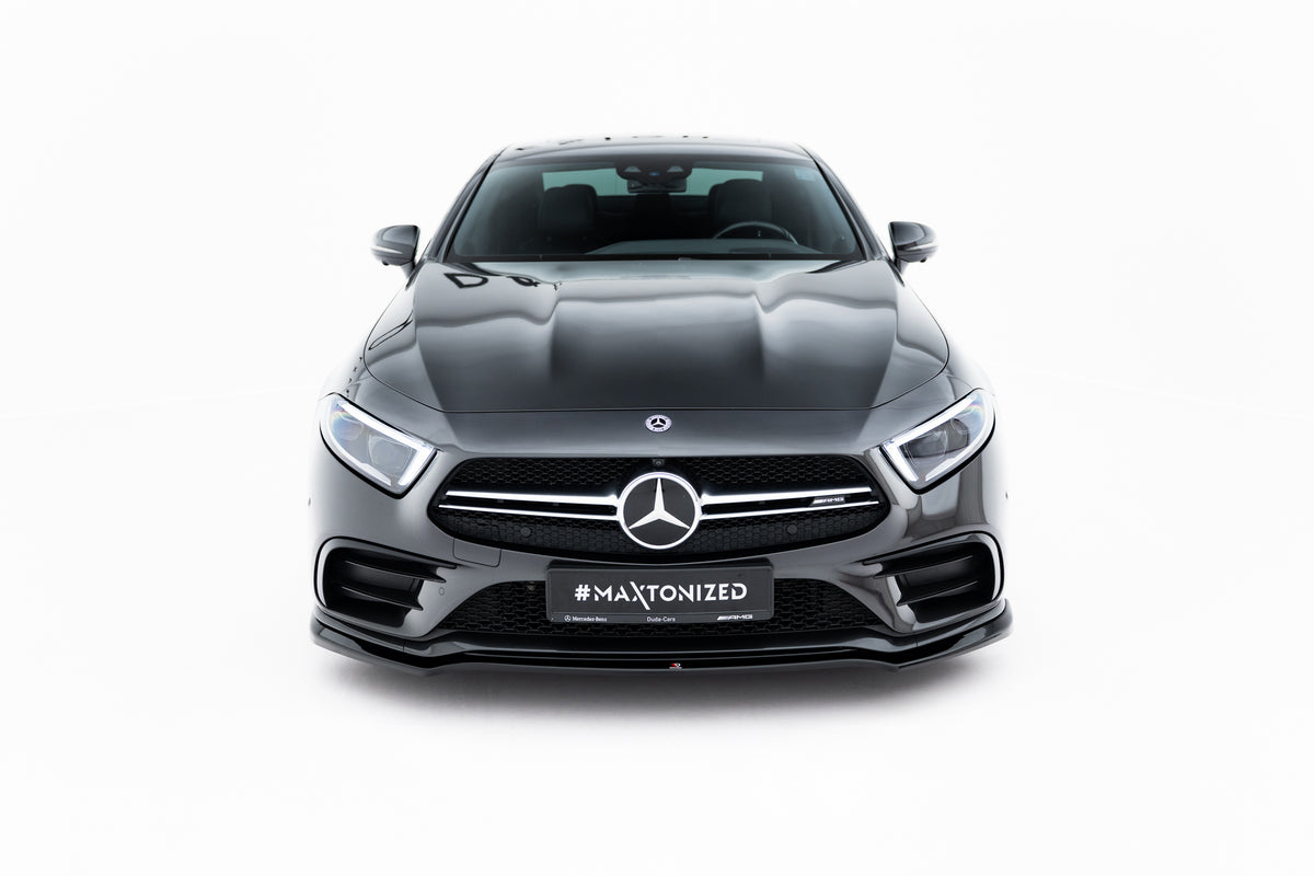 Nærbilde av frontsplitter til Mercedes-AMG CLS 53 C257