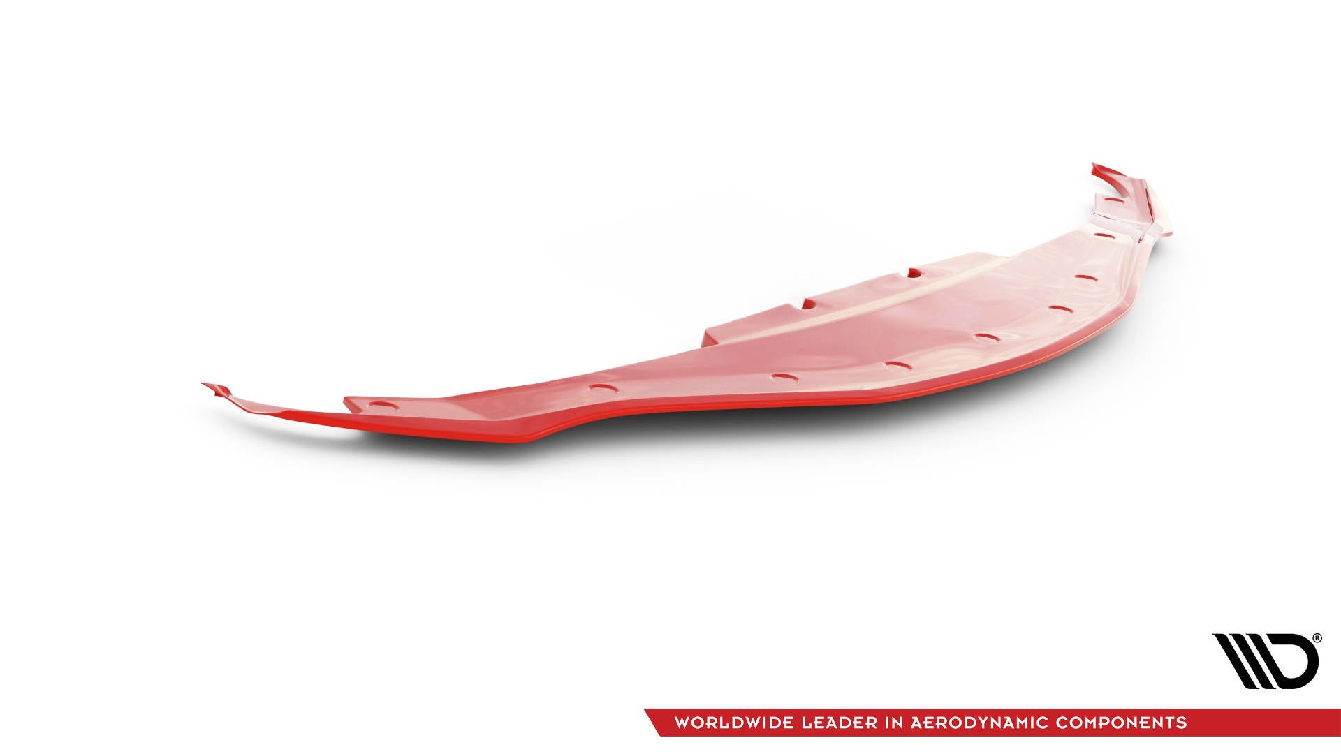 Frontleppe til Toyota Supra MK5 V.3 i rød plast med avrundede hull og opphøyde detaljer.