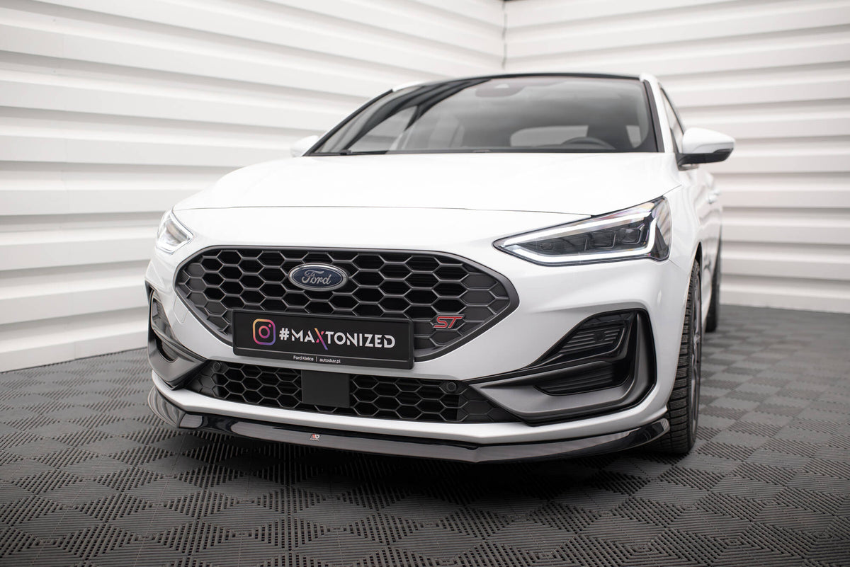 Frontsplitter i blank sort ABS til Ford Focus ST Mk4 Facelift