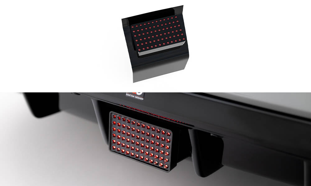 LED bremselys for Skoda Superb Mk3 sett forfra med synlig LED-stripe