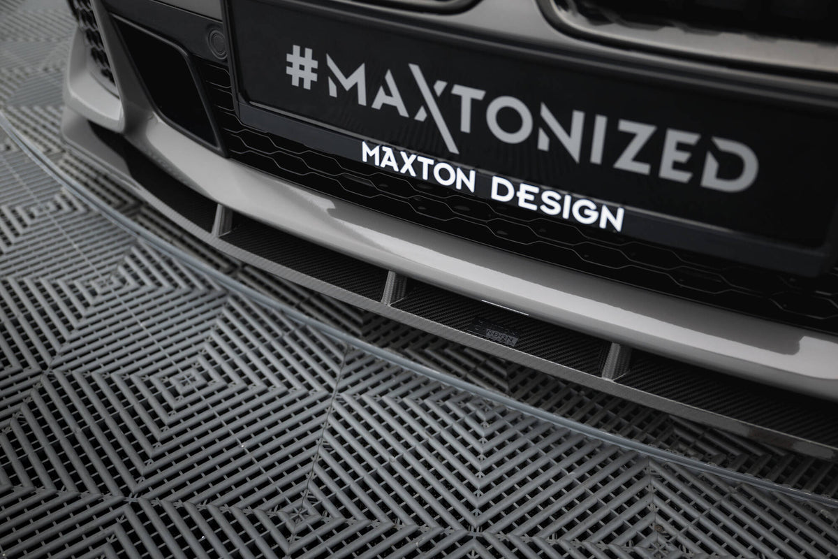 Frontsplitter i karbonfiber til BMW 7 M-Pack G11 Facelift sett fra siden