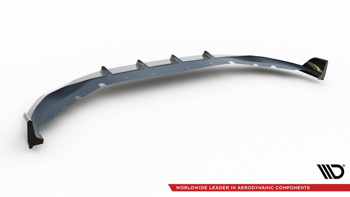 Detaljbilde av kant og finish på frontsplitter til BMW 7 G11 Facelift