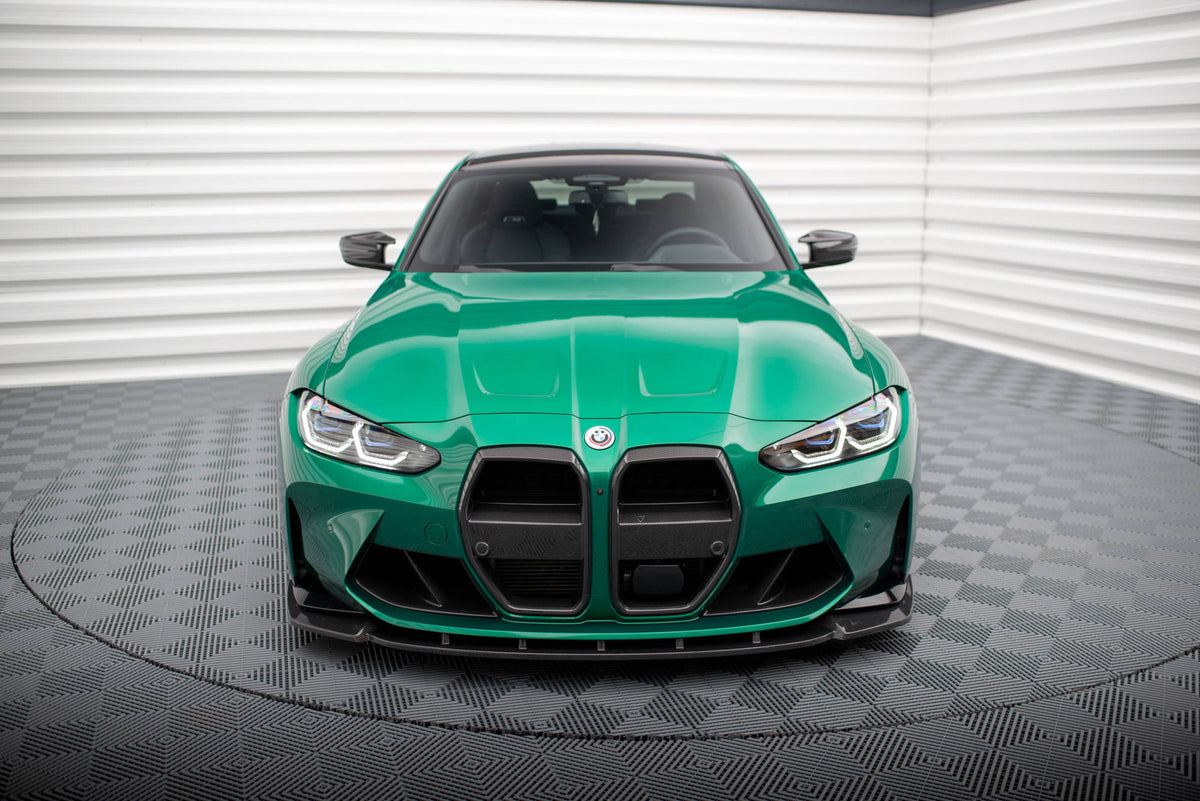Frontsplitter i prepreg-karbon til BMW M3 Sedan G80 sett forfra