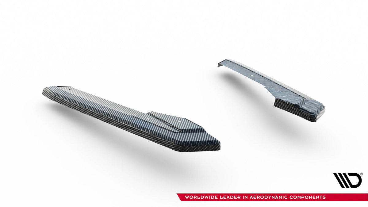 Carbon Uniform Shape-finish på sidesplittere bak for Audi RS6 C8