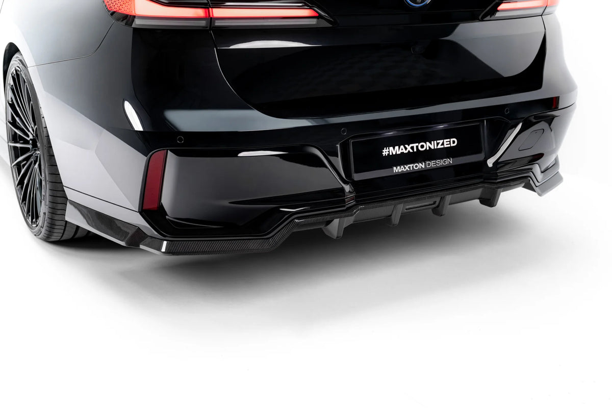 Baksplitter fra Maxton Carbon RD til BMW i7 G70 sett bakfra