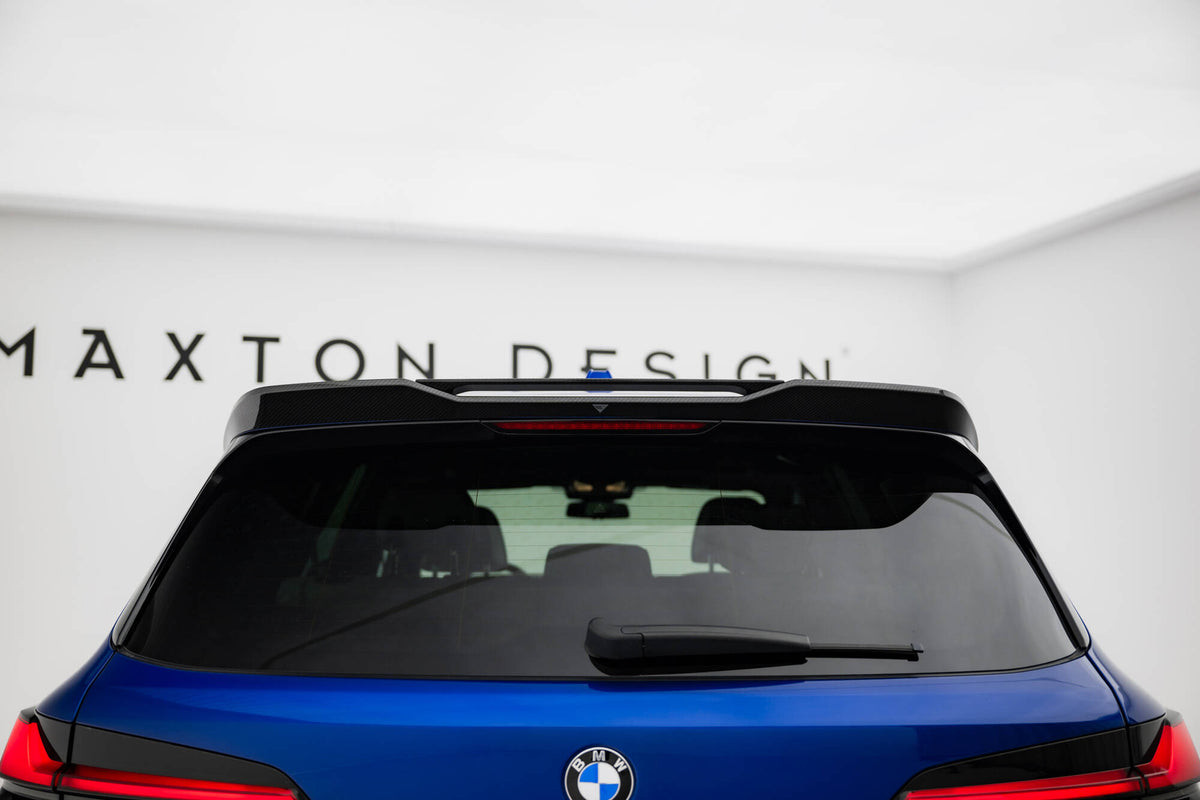 Hekkspoiler i karbon til BMW X5 G05 Facelift sett fra siden