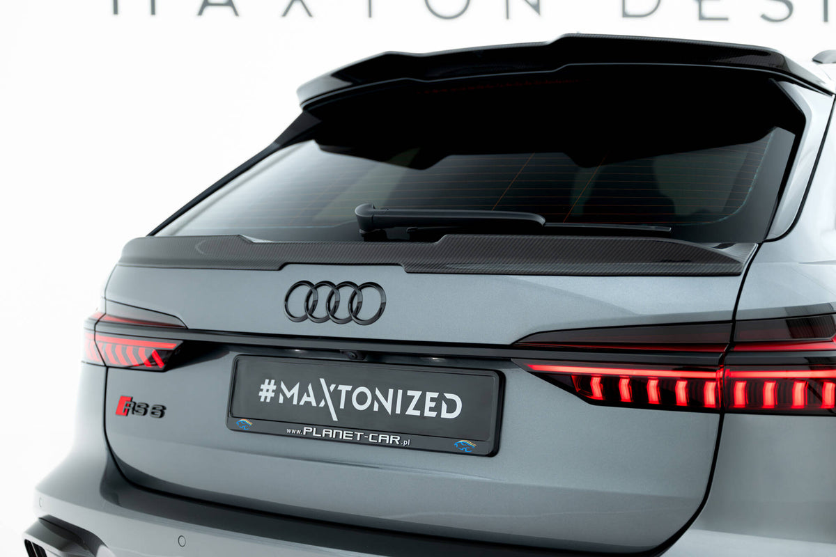 Hekkspoiler i prepreg-karbon til Audi RS6 C8 montert på nedre del av bakluken