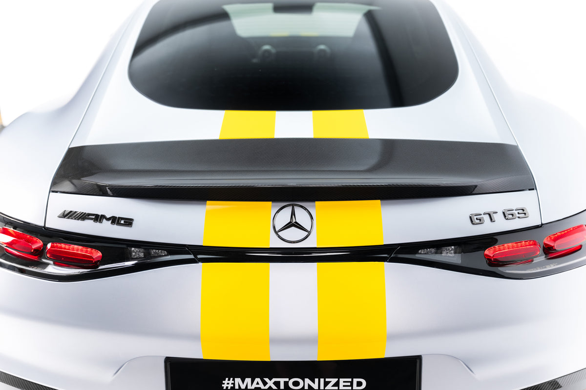 Spoiler i karbon til Mercedes-AMG GT C192 sett fra siden