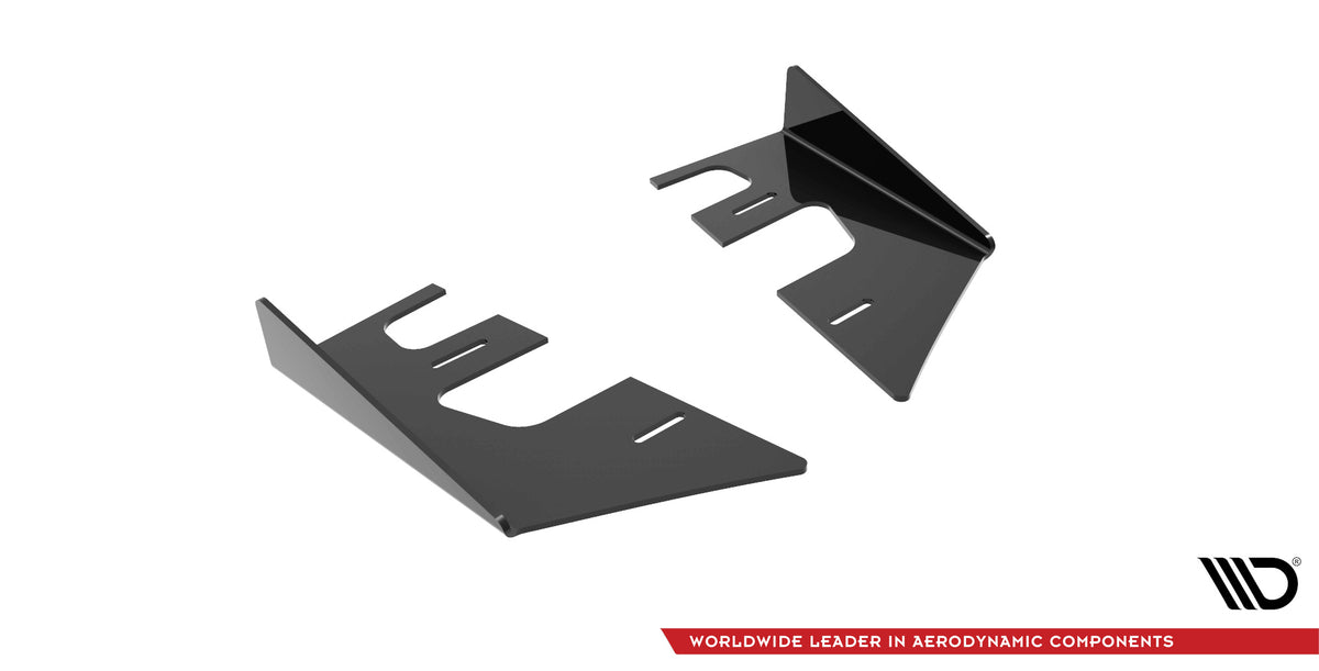 Nærbilde av sideflaps i 10 mm ABS-plast med UV-belegg for Mazda 3 MPS