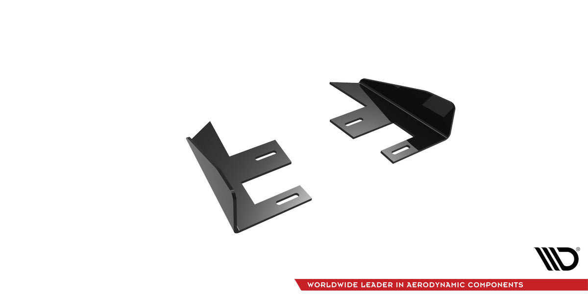 Maxton Design sideflaps for C43 AMG, skrå vinkel med synlig kantfinish