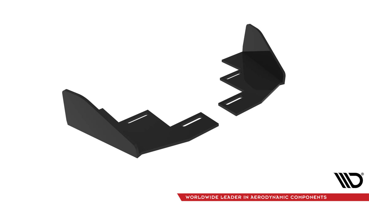 Sideflaps bak til Polo GTI MK6 Facelift vist ovenfra med beskyttelsesfolie