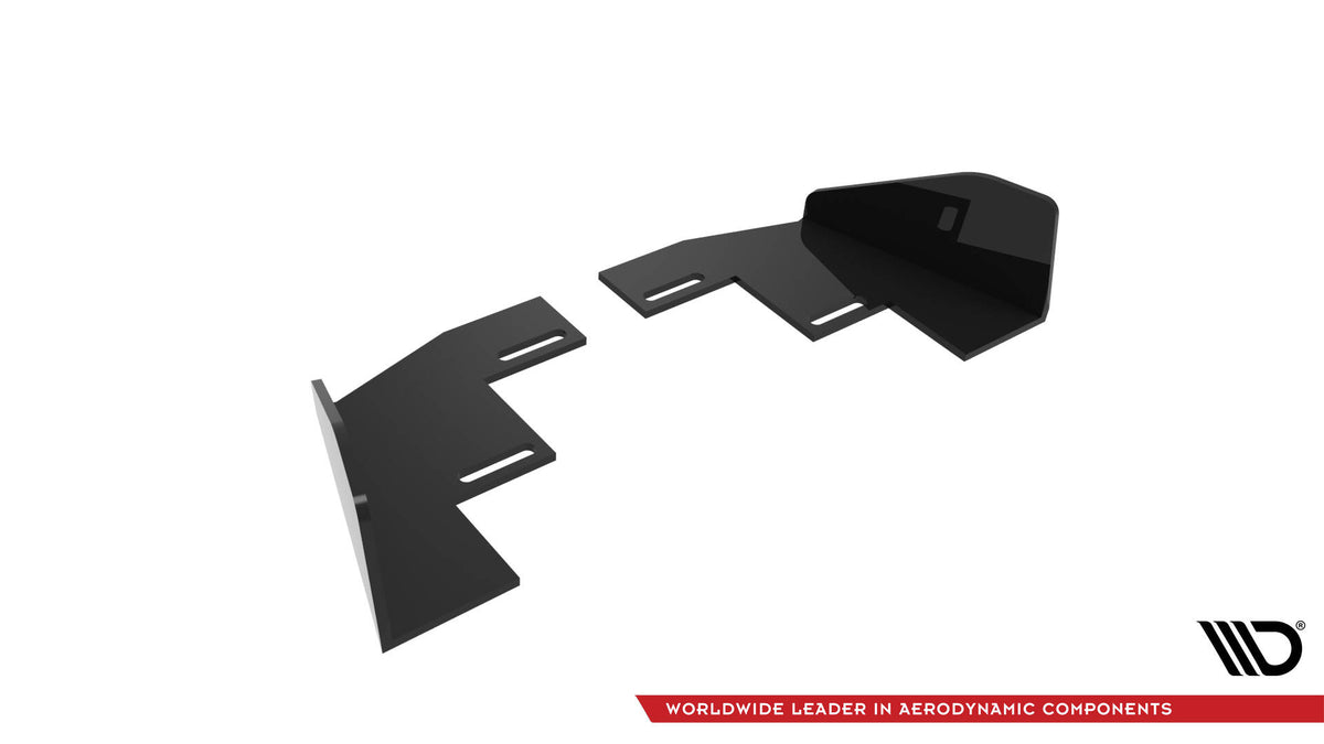 Maxton Design bakre sideflap for VW Polo GTI, detaljbilde av matt overflate