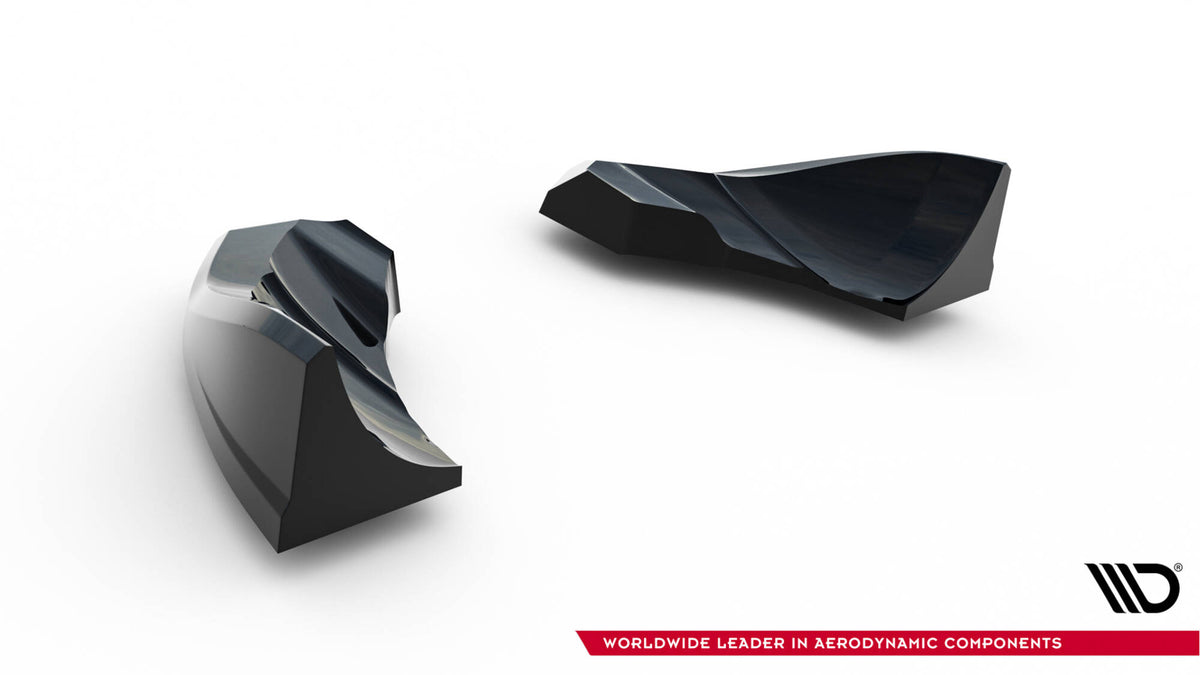 Bakre sideflap for Audi TT S-Line 8J, visning fra siden med synlig kontur
