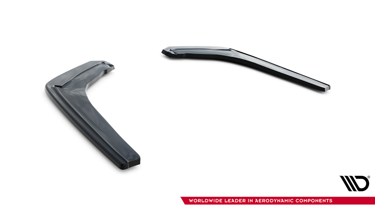Sidesplittere bak BMW M3 F80 sett fra siden med Gloss Black-finish
