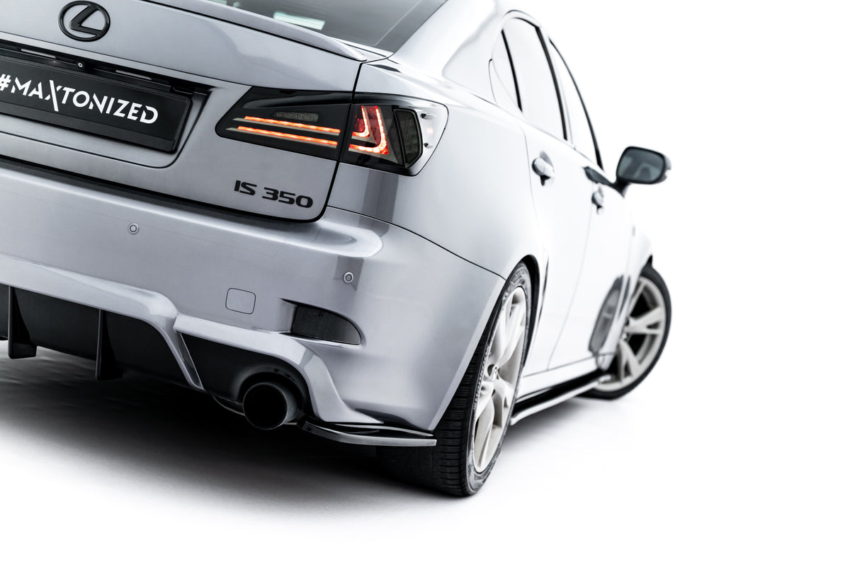 Sidesplittere bak til Lexus IS F-Sport Mk2 Facelift i Gloss Black ABS-plast