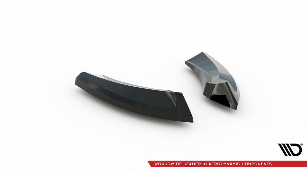 Nærbilde av bakre sidesplitter i ABS-plast for Mazda 3 MK4