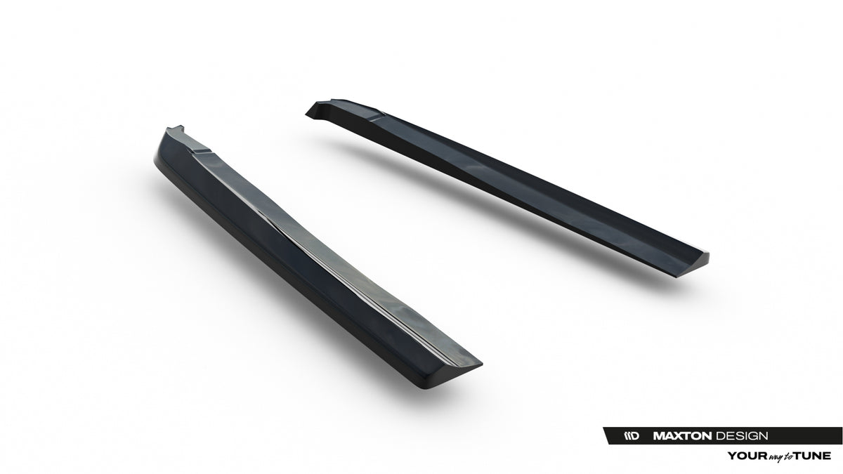 Detalj av Gloss Black-finish på sidesplitter bak til Mercedes-Benz S-Klasse W222
