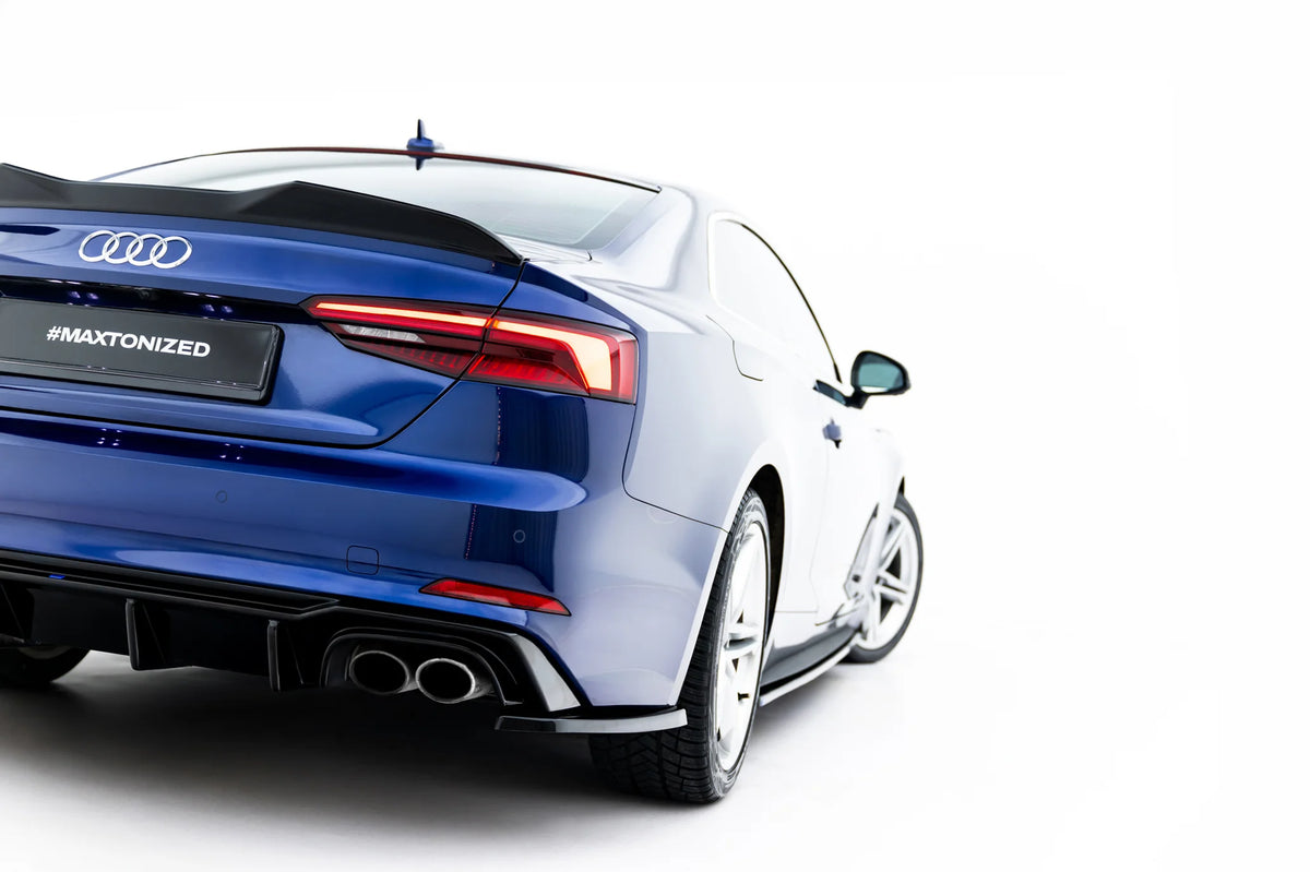 Sidesplittere bak til Audi S5 Coupe F5 i blank sort ABS-plast