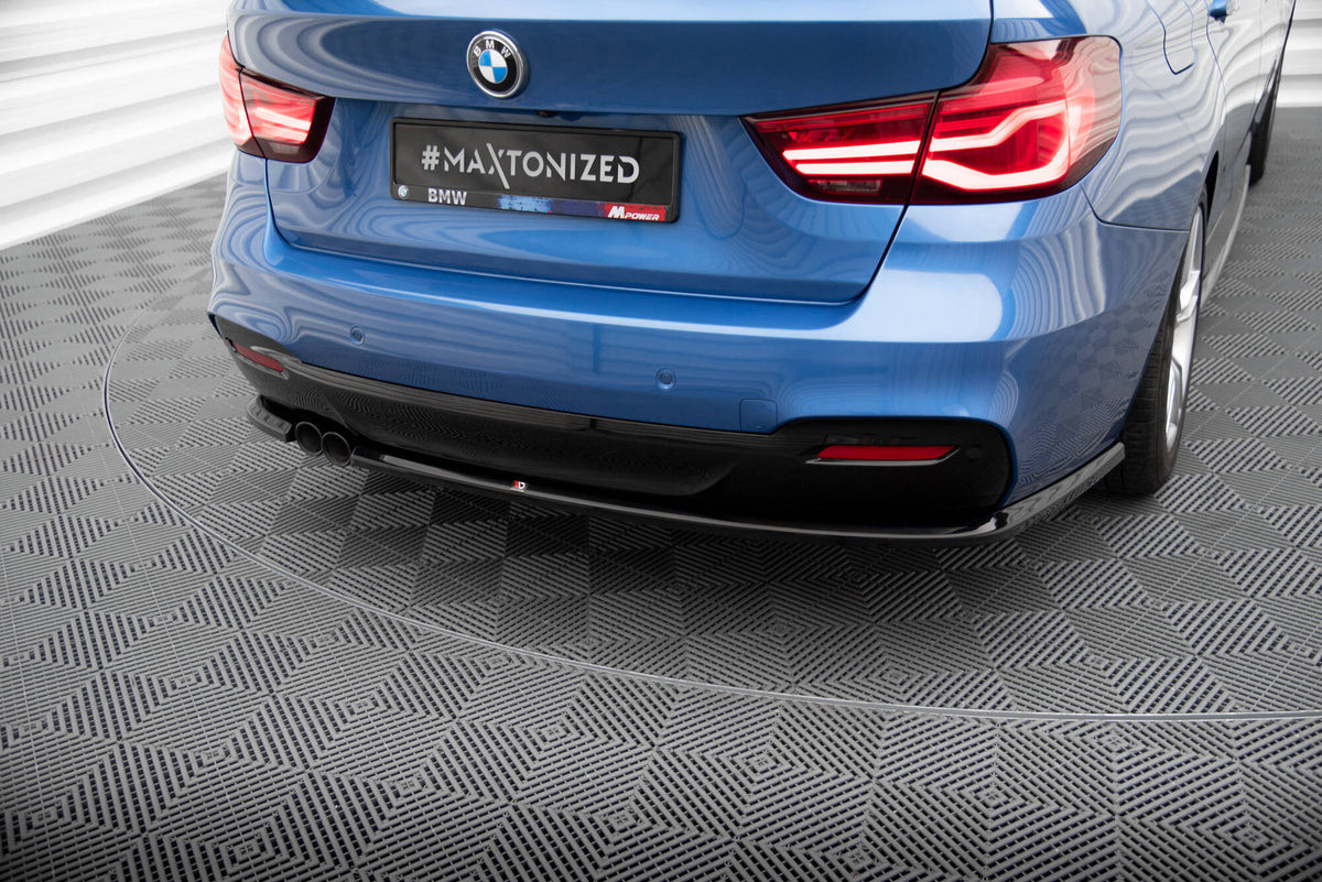 Sideflaps V.1 BMW F34 Gran Turismo nærbilde høyre bakhjul – sort ABS-plast
