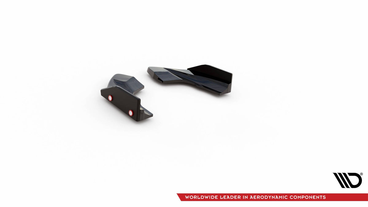 Flaps i matt sort til sidesplittere bak for Volkswagen Golf R Mk8 Facelift