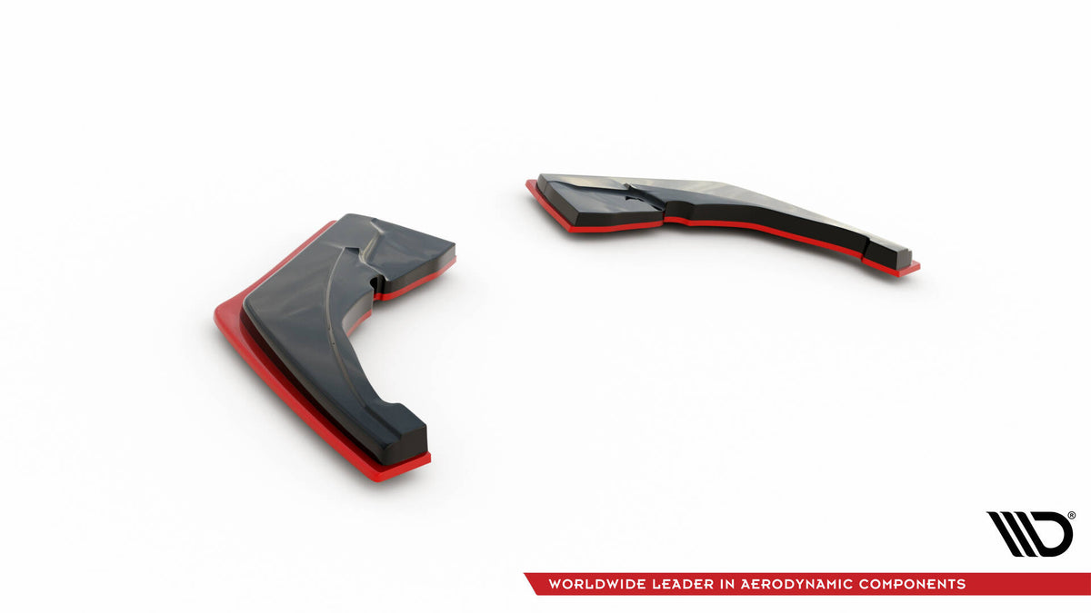 Sett med bakre side splittere til Megane RS MK4 lagt ut med festemateriell