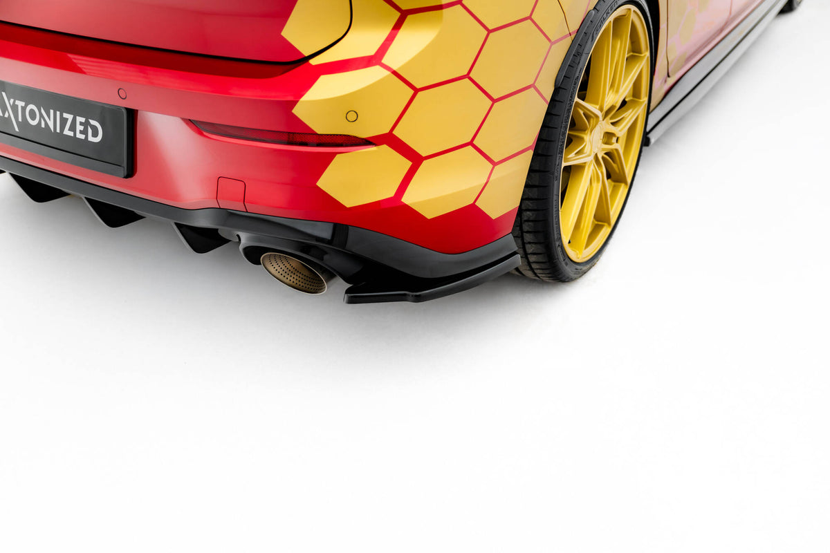 Sidesplittere bak V.2 i blank sort ABS til Volkswagen Golf GTI Clubsport Mk8 Facelift