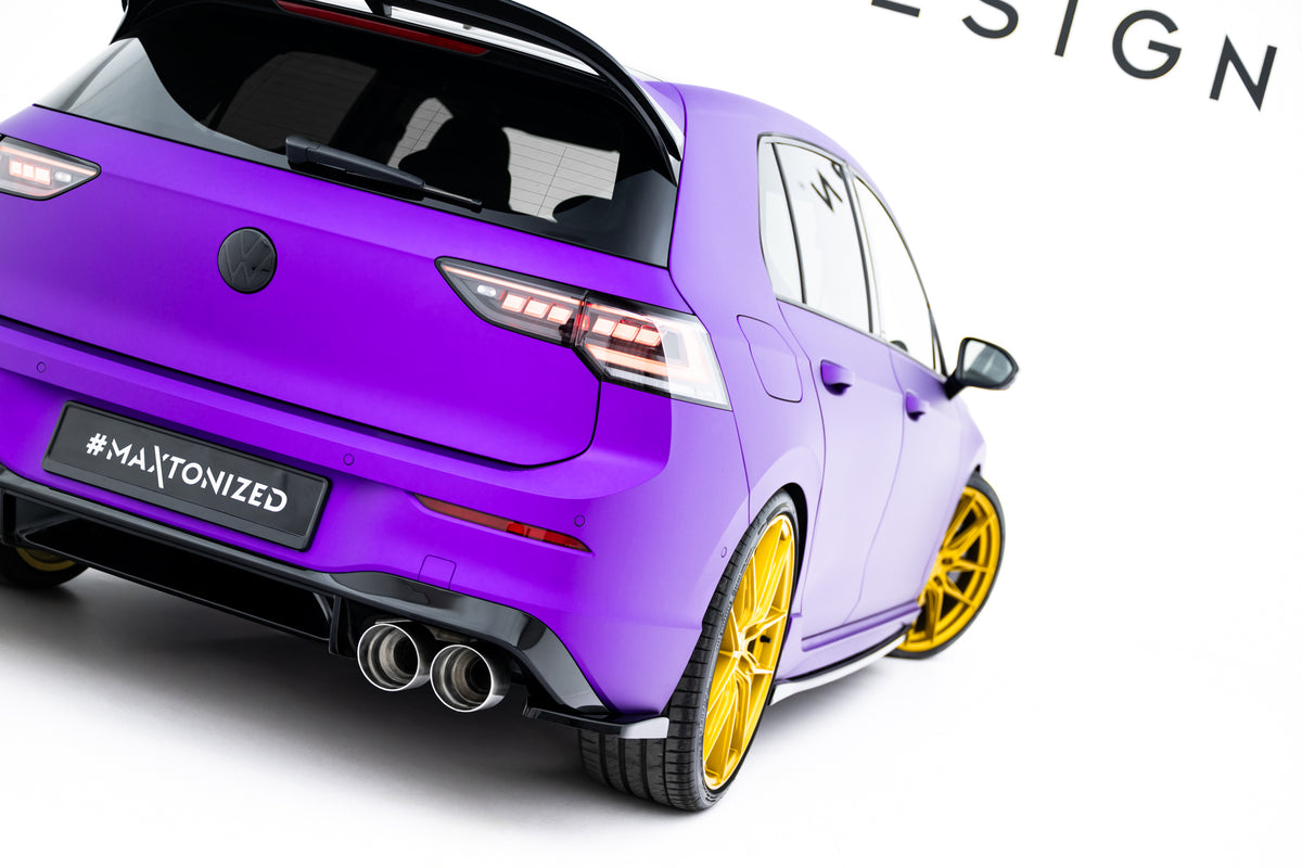 Sidesplittere Bak V.2 i blank sort ABS til Volkswagen Golf R Mk8 Facelift