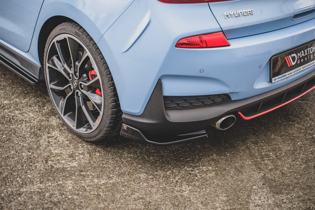 Bakre sideflaps V.3 til Hyundai i30 N MK3 Hatchback sett ovenfra