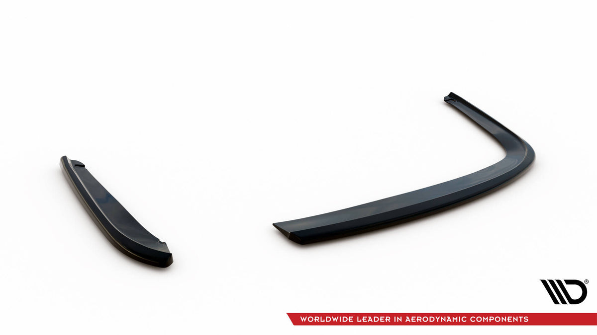 Nærbilde av bakre sidesplitter V.3 i sort ABS-plast for Seat Leon FR
